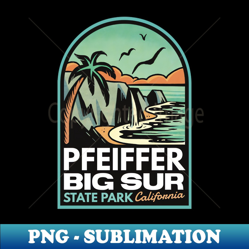 Pfeiffer Big Sur State Park CA - PNG Transparent Digital Download File for Sublimation