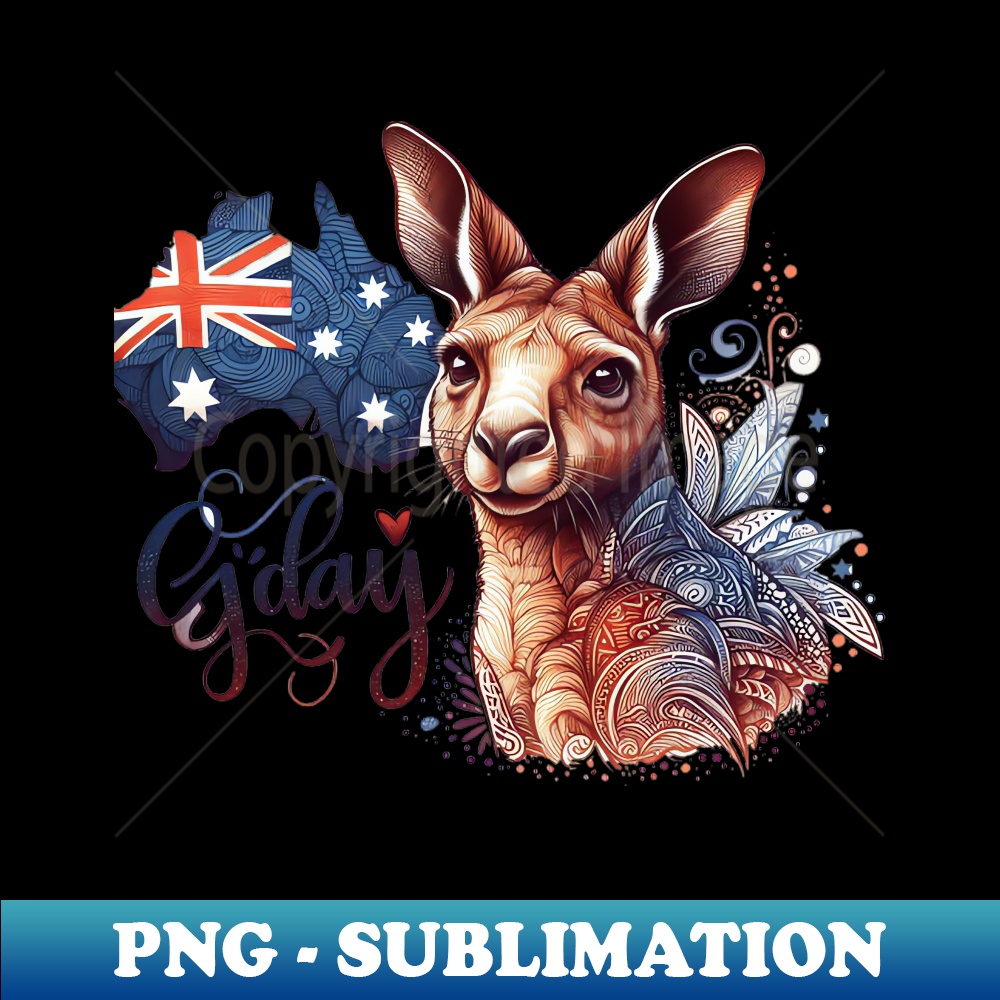 Kangaroo - Vintage Sublimation PNG Download