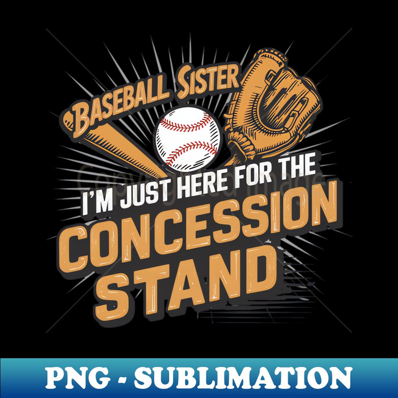 Baseball Sister Funny Baseball Player - PNG Transparent Sublimation Design