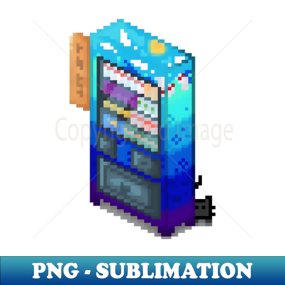 Pixel Vending Machine - Vintage Sublimation PNG Download