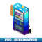 Pixel Vending Machine - Vintage Sublimation PNG Download