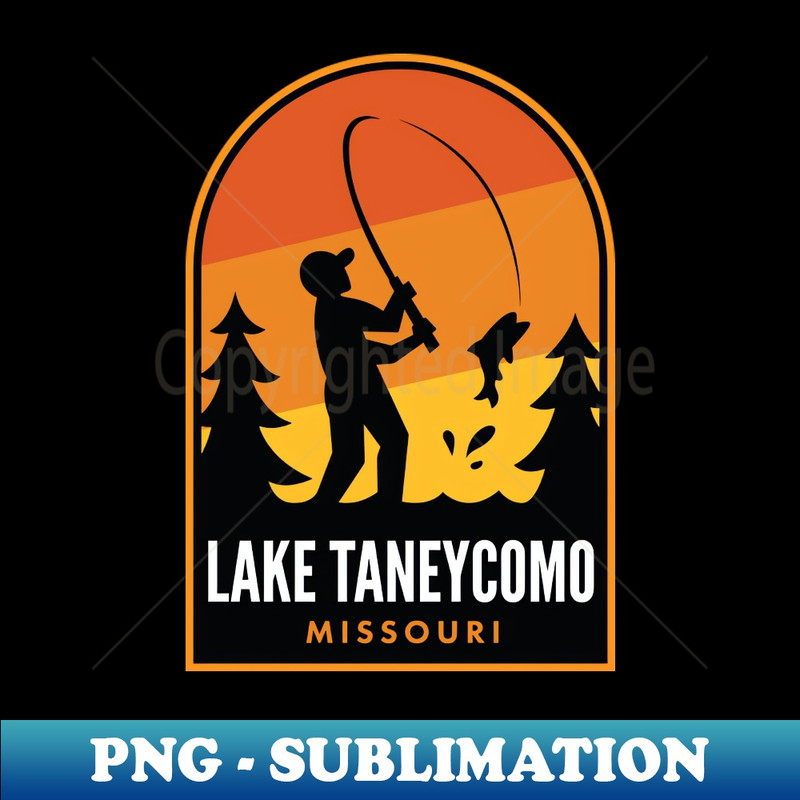 Lake Taneycomo Missouri Fishing - Artistic Sublimation Digital File