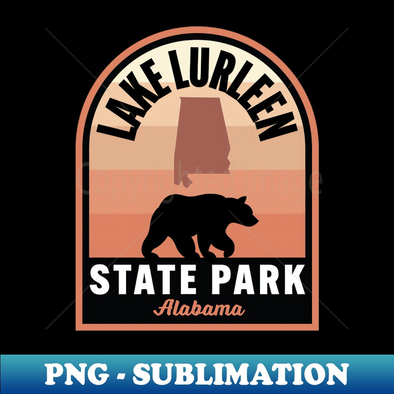 Lake Lurleen State Park AL Bear - Premium PNG Sublimation File