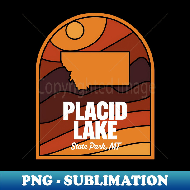 Placid Lake State Park Montana - Unique Sublimation PNG Download