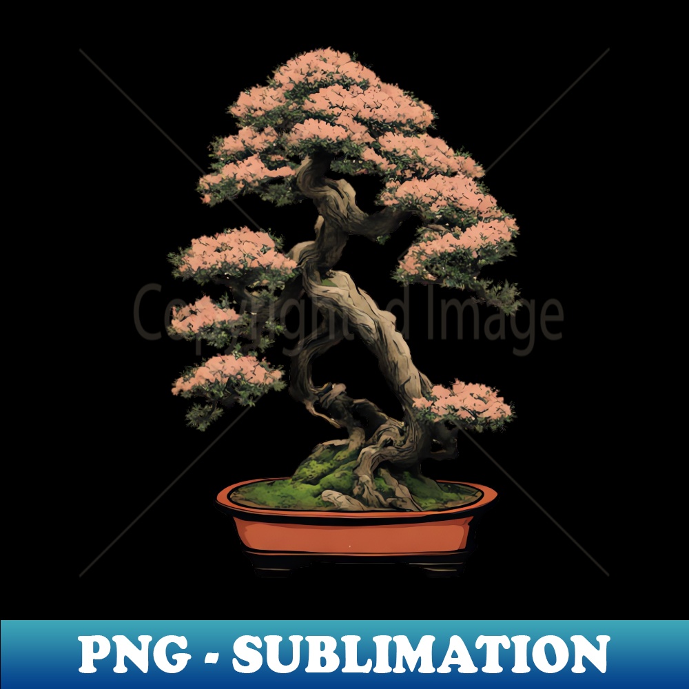 Bonsai Tree in a Pot - Modern Sublimation PNG File