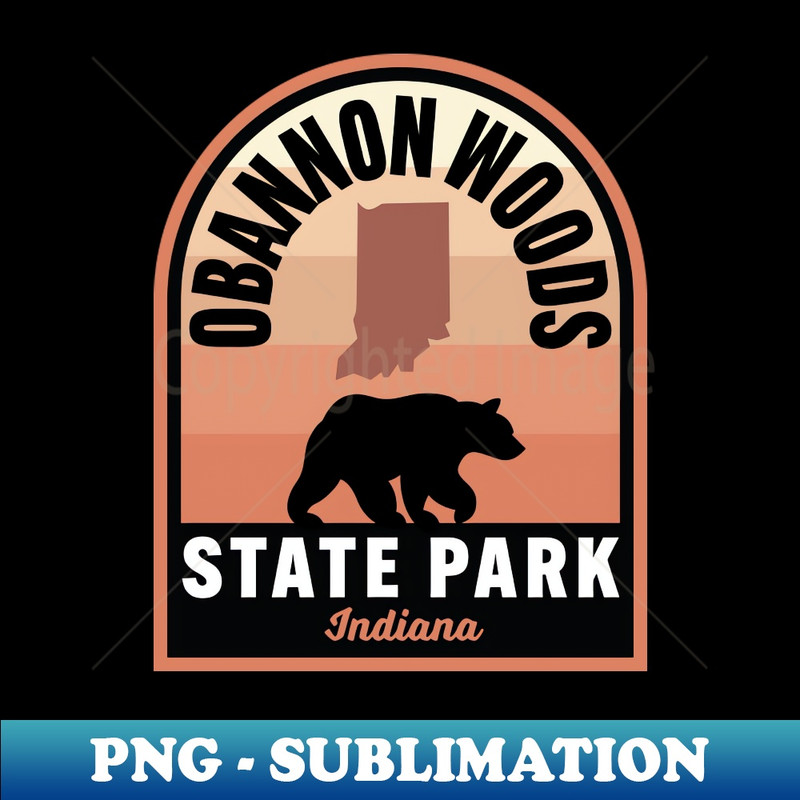 OBannon Woods State Park IN Bear - Exclusive PNG Sublimation Download