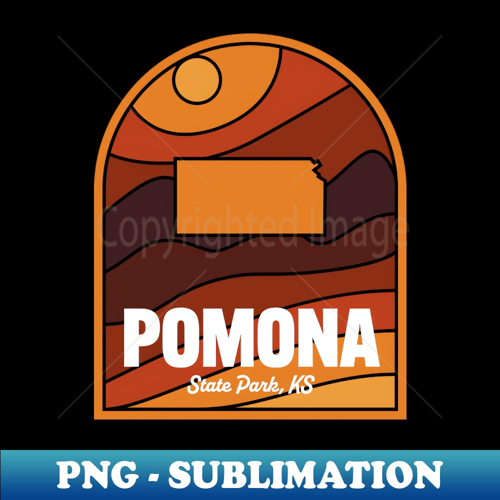 Pomona State Park Kansas - Retro PNG Sublimation Digital Download