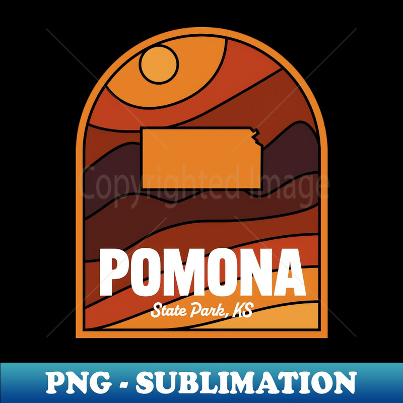 Pomona State Park Kansas - Retro PNG Sublimation Digital Download