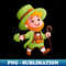 Happy leprechaun in green suit and cone hat, symbol of St. Patrick's Day - Retro PNG Sublimation Digital Download