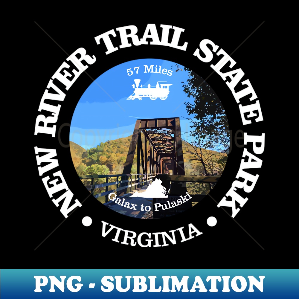 New River Trail State Park (cycling c) - Decorative Sublimation PNG File