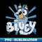 Bluey - retro 80s style - Decorative Sublimation PNG File