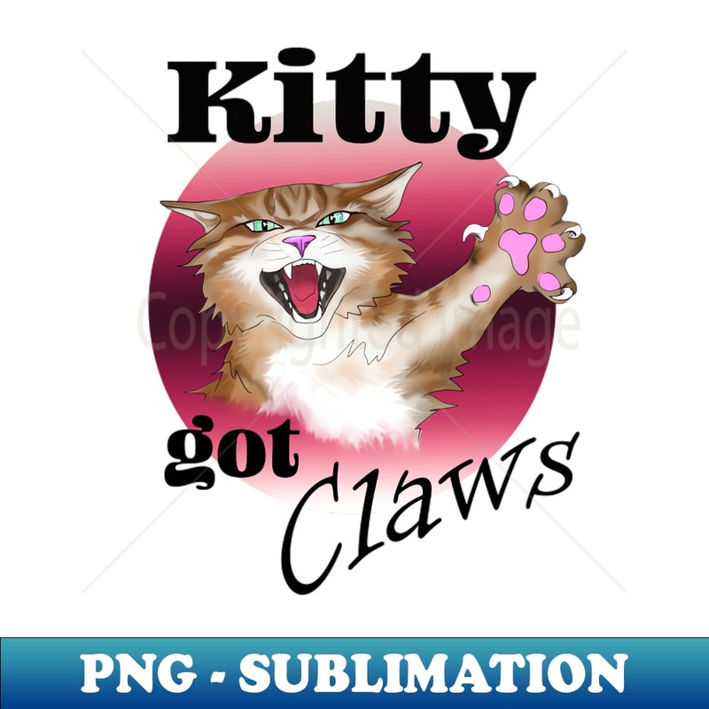 Kitty got claws - red circle - Elegant Sublimation PNG Download