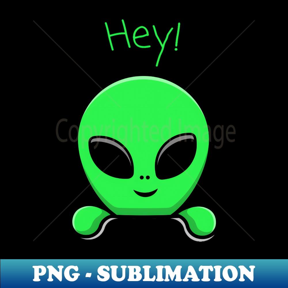 alien peek - PNG Transparent Sublimation Design