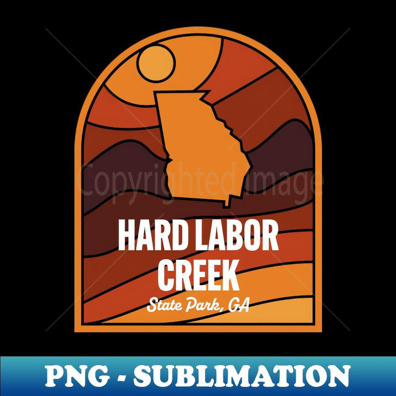 Hard Labor Creek State Park Georgia - Retro PNG Sublimation Digital Download