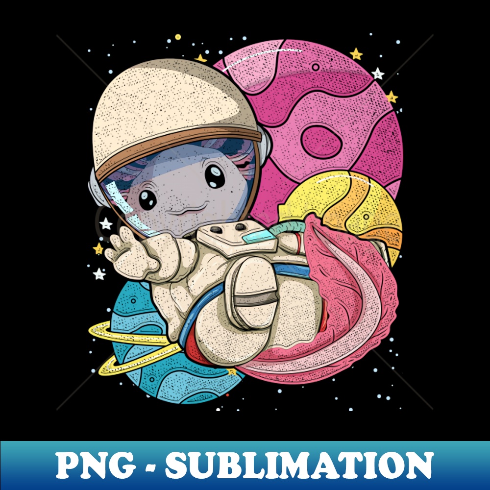 space science animal axolotl astronaut - Premium Sublimation Digital Download