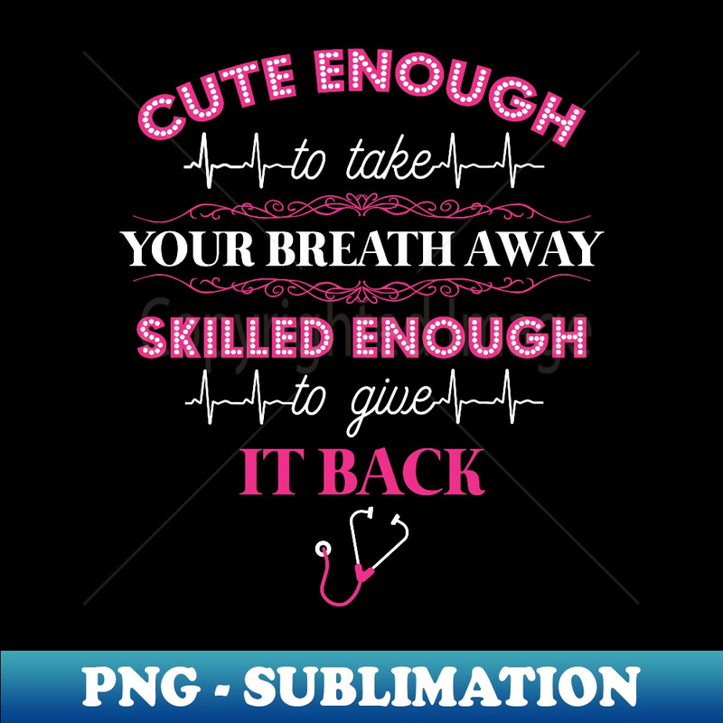 Cute Respiratory Therapy Therapist RT - High-Resolution PNG Sublimation File