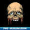 Half Face zombie skull Horror Art T - Unique Sublimation PNG Download