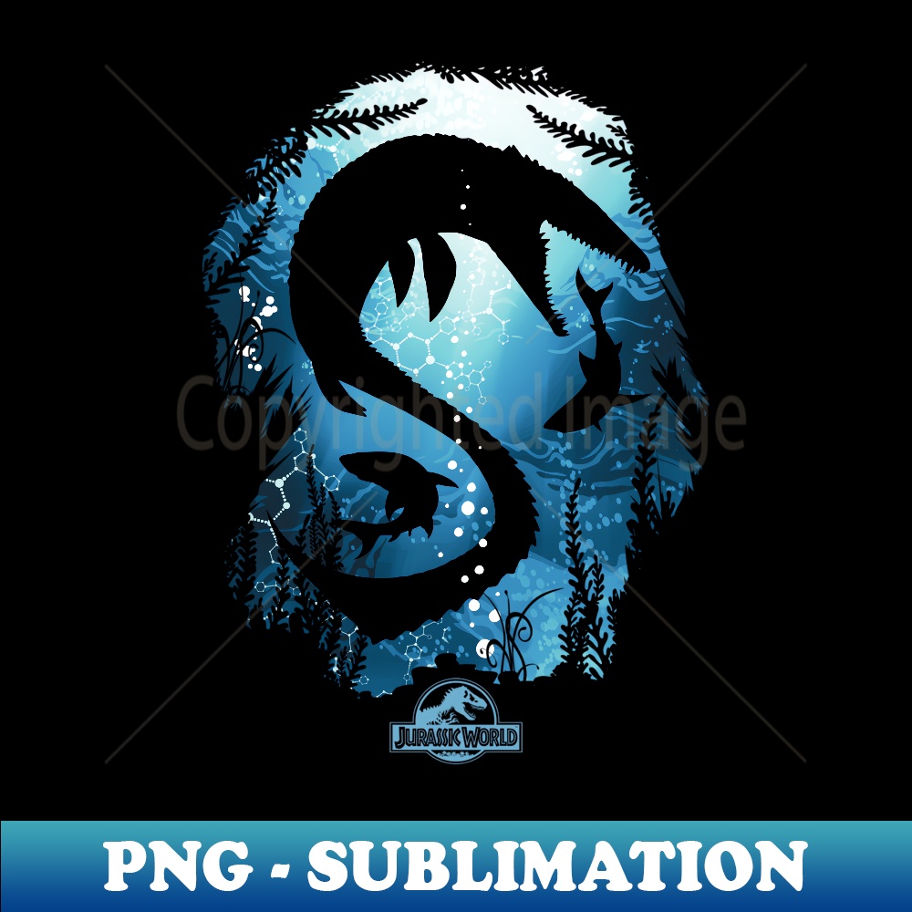 Jurassic World Mosasaurus - Retro PNG Sublimation Digital Download