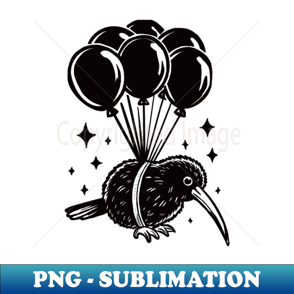 Kiwi Bird In Flight - Sublimation-Ready PNG File