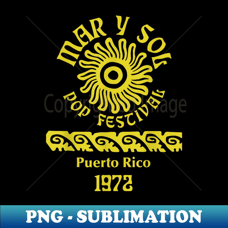 Mar y Sol Pop Festival - Retro PNG Sublimation Digital Download
