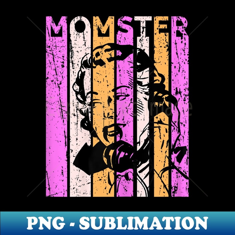 s Retro Momster Halloween Funny Moms 50's Style Od Fashioned - PNG Transparent Sublimation File