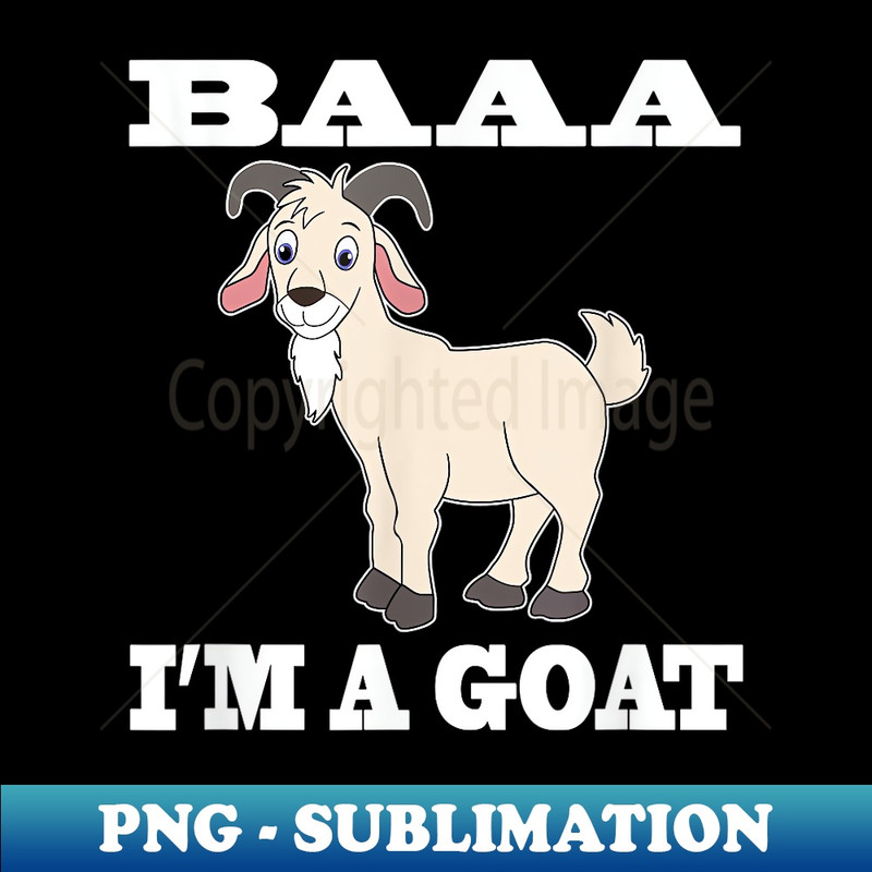 Baa I'm A Goat Costume Animal Funny Halloween Party Goat - PNG Transparent Sublimation File