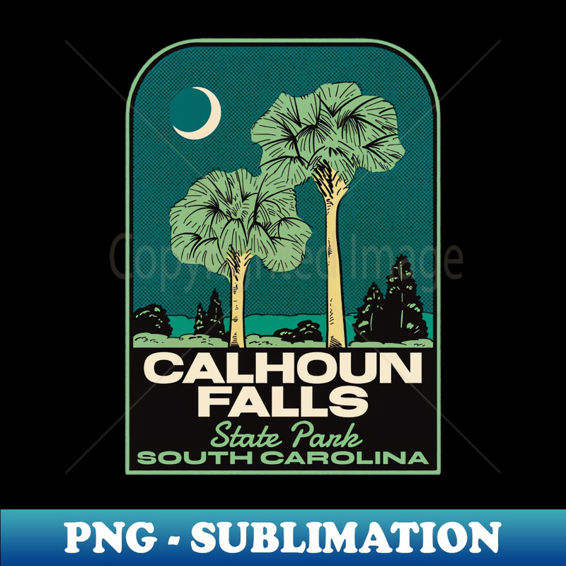 Calhoun Falls State Park SC Vintage Travel - PNG Sublimation Digital Download