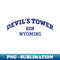 Devil's Tower College Style Rock Climbing Area Design - Exclusive PNG Sublimation Download
