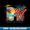 Mademark x MTV - MTV Logo Palm Beach Summer Sunset - High-Quality PNG Sublimation Download