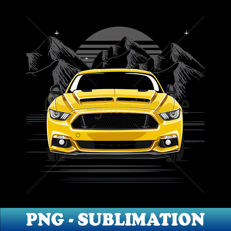 FORD MUSTANG GT - Retro PNG Sublimation Digital Download