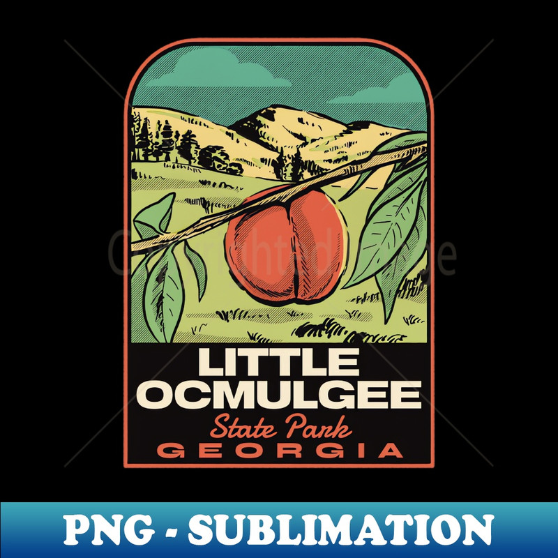 Little Ocmulgee State Park GA Vintage Travel - Exclusive PNG Sublimation Download