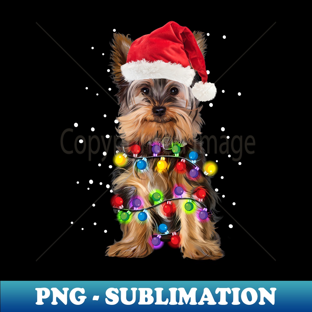 Yorkie Christmas Yorkie Dog  Xmas - Digital Sublimation Download File