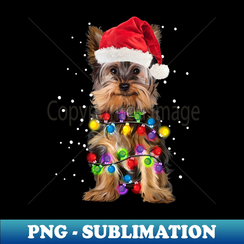 Yorkie Christmas Yorkie Dog  Xmas - Digital Sublimation Download File