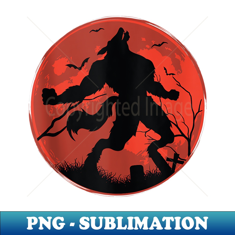 Halloween Werewolf Full Moon Lycan Mythology - Creative Sublimation PNG Download