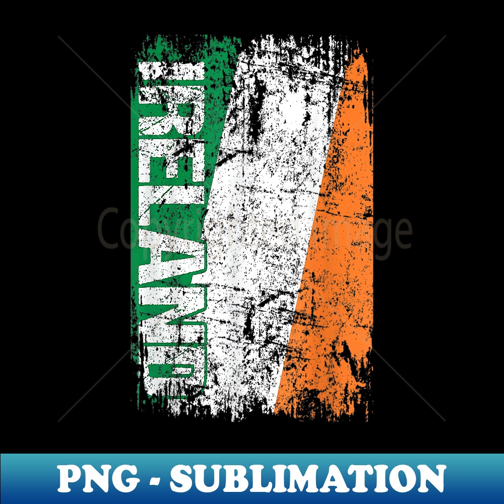 IRELAND Flag Vintage Retro Irish - Exclusive PNG Sublimation Download