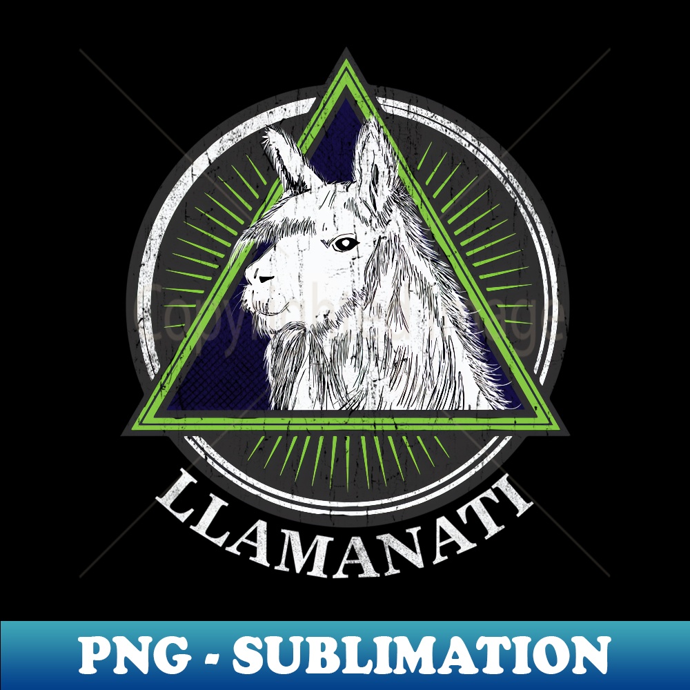 Illuminated Llama Llamanati Illuminati Conspiracy - Unique Sublimation PNG Download