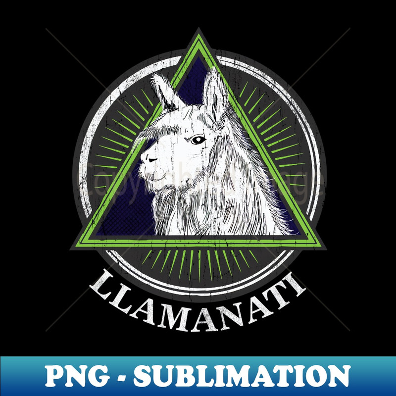 Illuminated Llama Llamanati Illuminati Conspiracy - Unique Sublimation PNG Download
