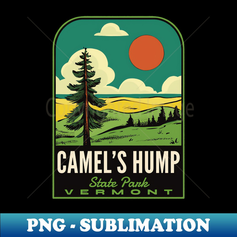 Camels Hump State Park VT Vintage - Retro PNG Sublimation Digital Download