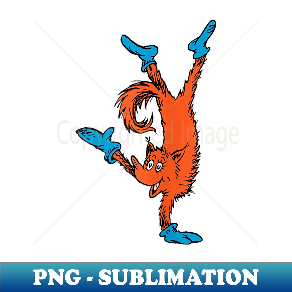 Dr. Seuss Fox in Socks Handstand - High-Quality PNG Sublimation Download