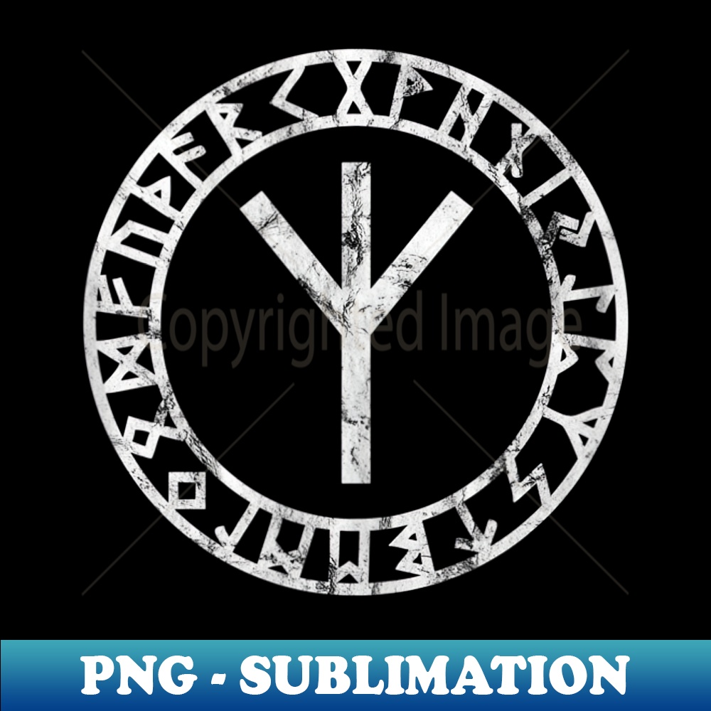 Algiz rune amulet Viking Nordic Germanic Odin Thor Vintage - Unique Sublimation PNG Download