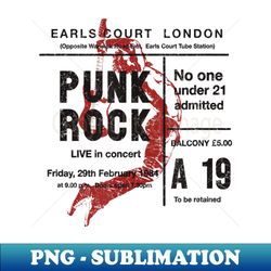 punk rock 80's concert vintage ticket retro - sublimation-ready png file