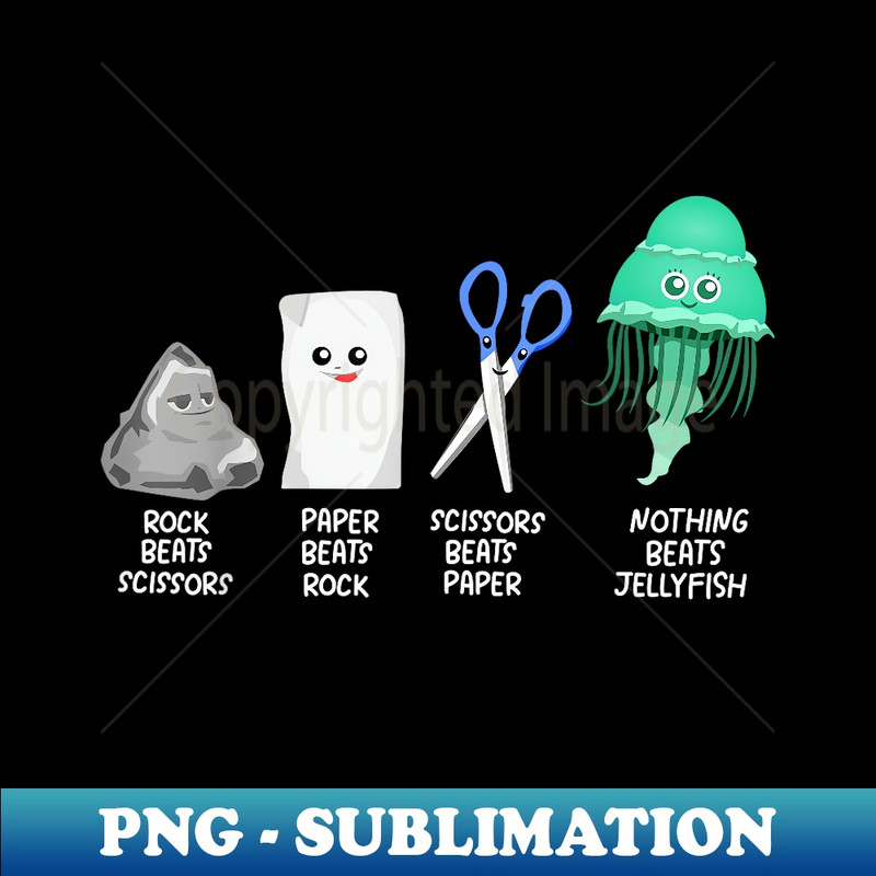 Rock Paper Scissors Jellyfishes Dress Jellyfish - Sublimation-Ready PNG File