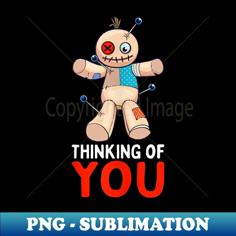 Thinking of You Voodoo Doll Satanic Pastel Goth Halloween - High-Resolution PNG Sublimation File