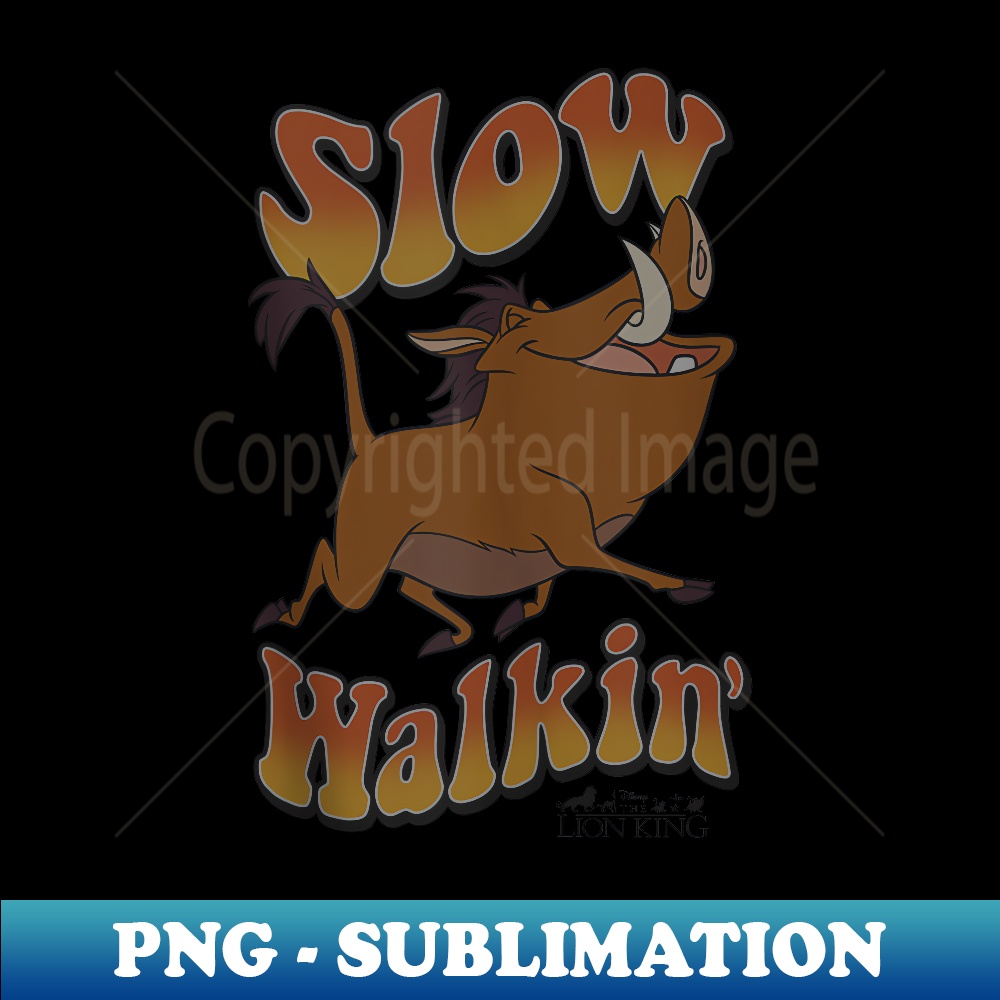 Disney Lion King Pumbaa Slow Walkin' Portrait Logo - Digital Sublimation Download File