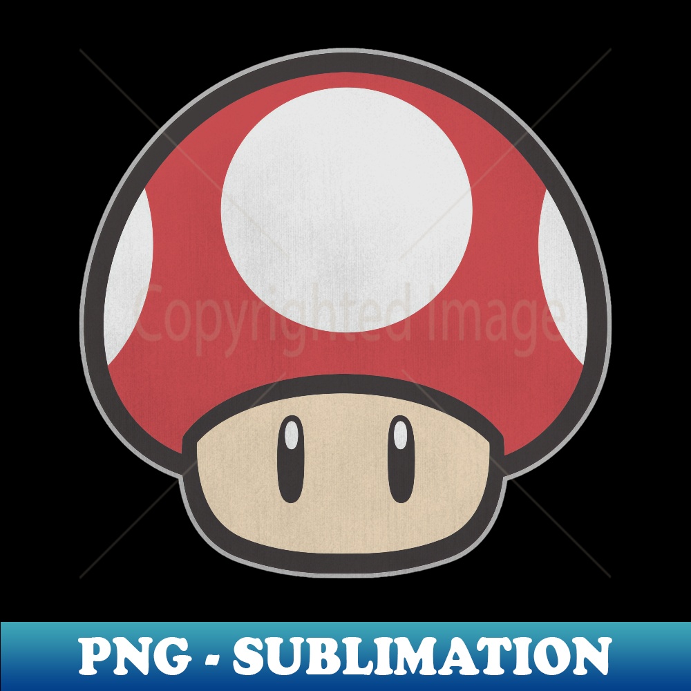 Nintendo Super Mario Mushroom Power-Up - Modern Sublimation PNG File