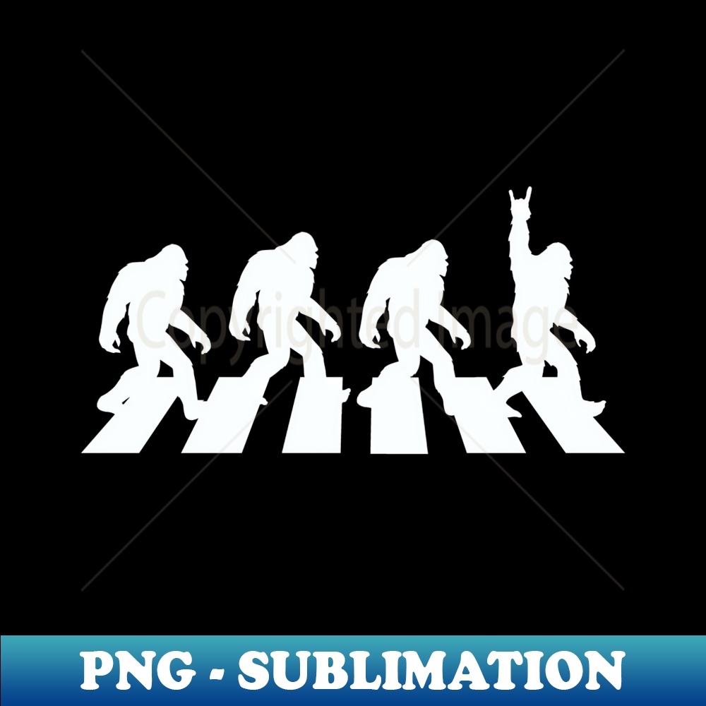Funny Yeti Sasquatch Bigfoot Road To The Abbey Band Parody - Artistic Sublimation Digital File