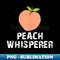 Peach Lover Clothing, Peach Whisperer Fruit Apparel - Vintage Sublimation PNG Download