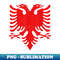 Albanian Flag Albania Double Headed Eagle - Unique Sublimation PNG Download