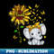 Blessed To Be Called Aunt Elephant Sunflower - Creative Sublimation PNG Download