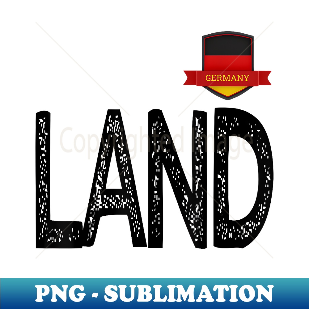Germany Human-Flag Letter L and A and N and D Deutschland - Modern Sublimation PNG File